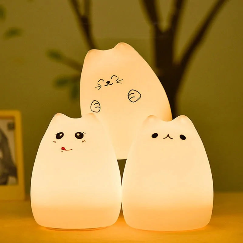 Cute LED Kitty Night Light