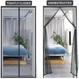 Magnetic Screen Door Mesh Curtain Durable Heavy Duty Mosquito Net Bug Hands Free