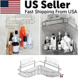 Shower Caddy Shelf Bathroom Corner Bath Storage Holder Organizer Triangular Rack