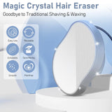 Crystal Hair Eraser for Women and Men, Reusable Hair Remover for Arms, Legs, Back, Painless Exfoliation Hair Removal Tool Gradient Blue